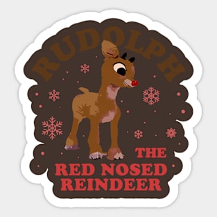 Rudolph The Red Nosed Reindeer Christmas Sticker